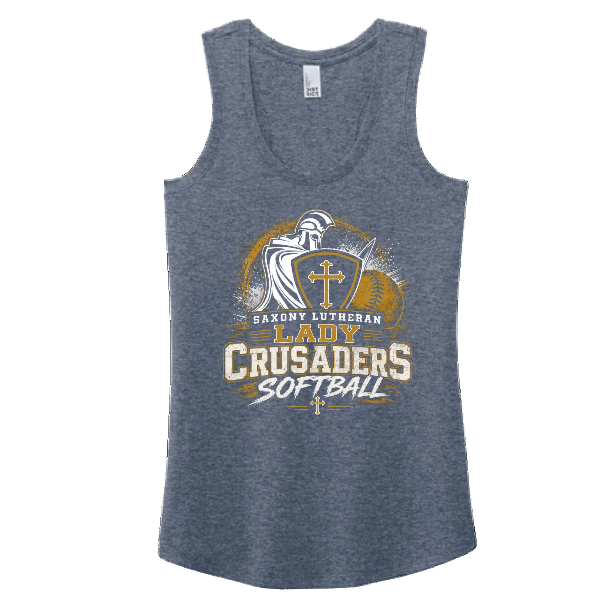 Lady Crusaders Softball Tank| Navy Frost