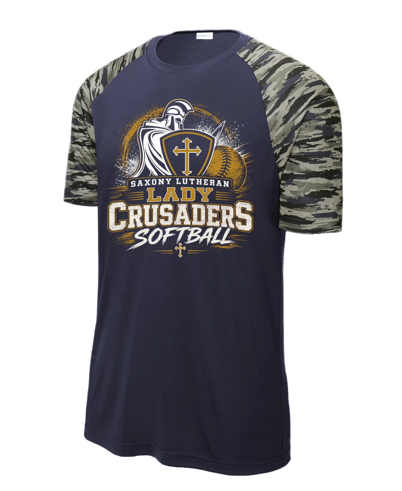 Lady Crusaders Sport-Tek® Drift Camo Colorblock Tee