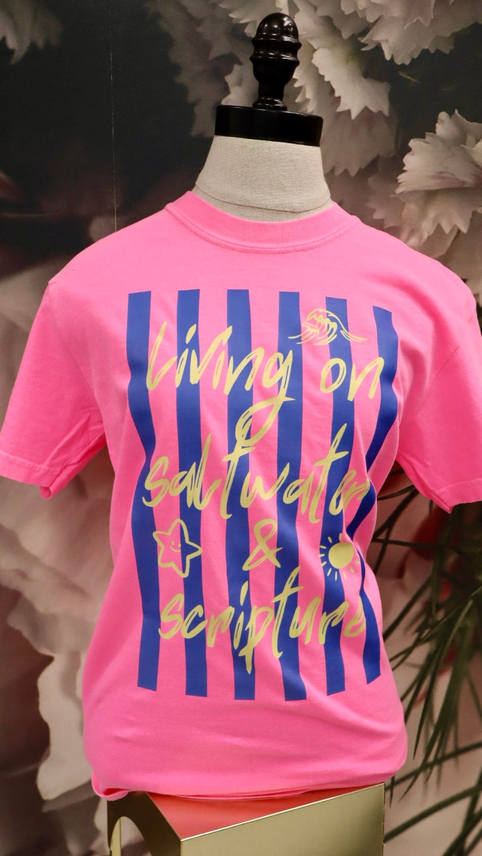 Living On Saltwater & Scripture CC Tee