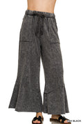 Zenana Exposed-Seam Flares | Ash Black