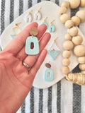 Monstera Leaf Clay Earrings