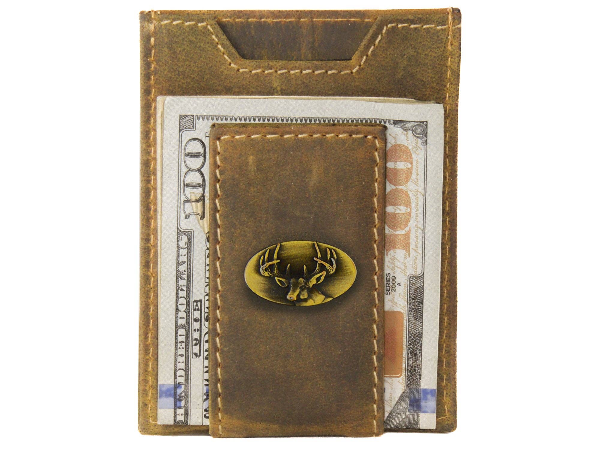 Buck Vintage Leather Magnetic Pocket Wallet