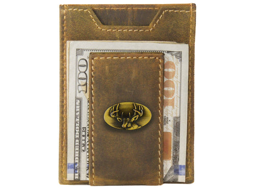Buck Vintage Leather Magnetic Pocket Wallet