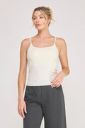 Cami w/ Floral Lace Back Panel