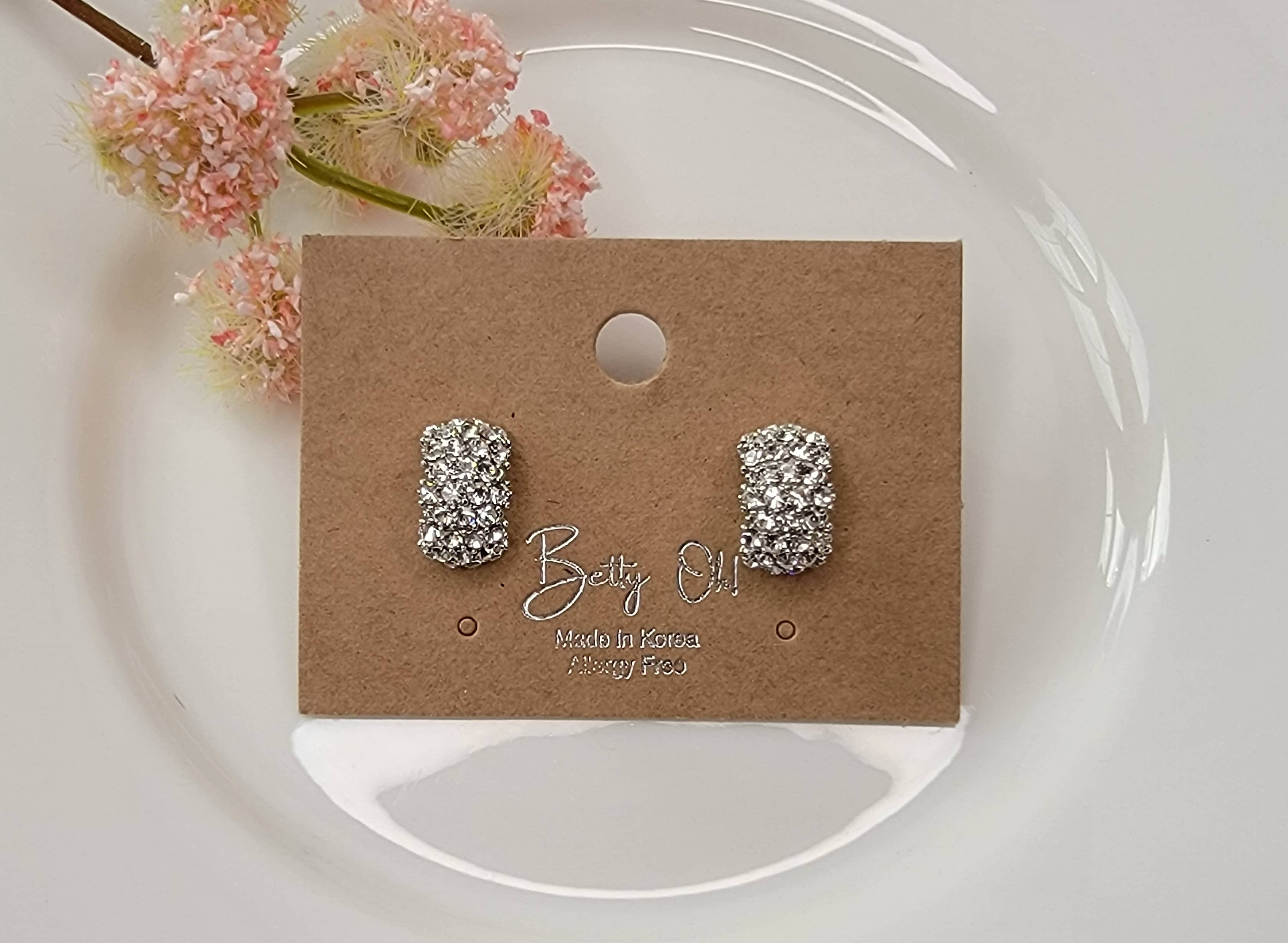 Rhinestone Post Earrings