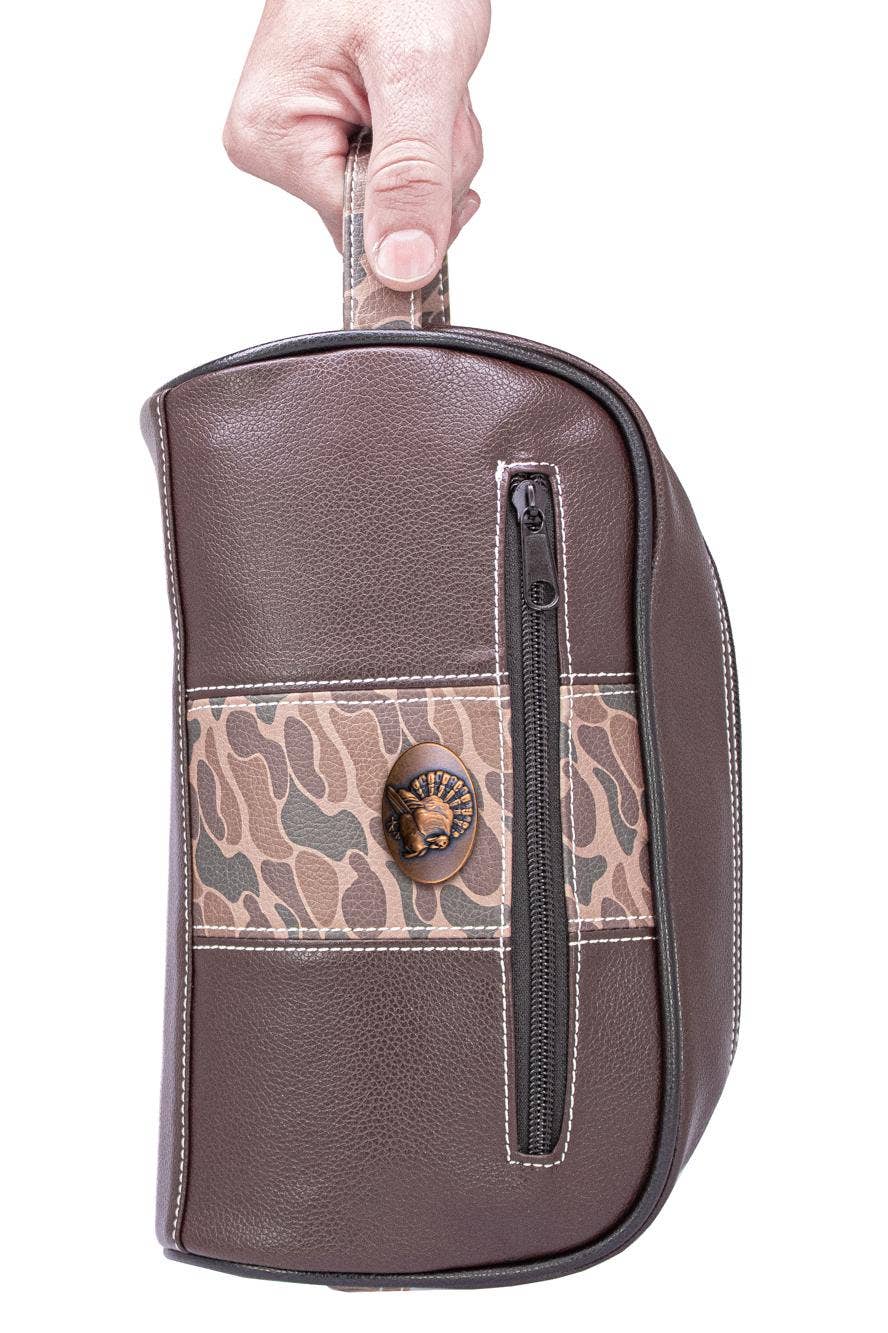 Turkey Brown Pebble Toiletry Dopp Bag