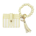 Lulu Mac Yellow Striped Wristlet