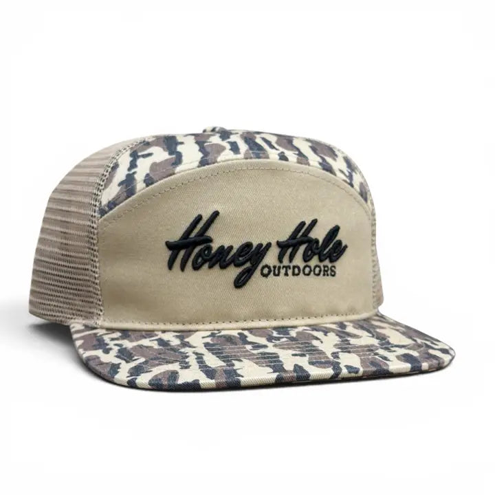 Honey Hole Flatbill Hat | Duck Boat Camo