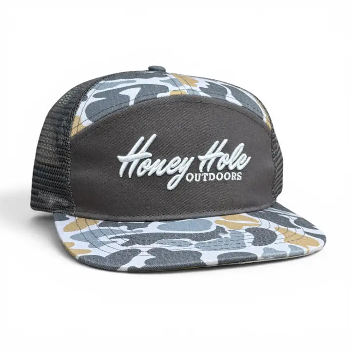 Honey Hole Flatbill Hat | Smoke Camo