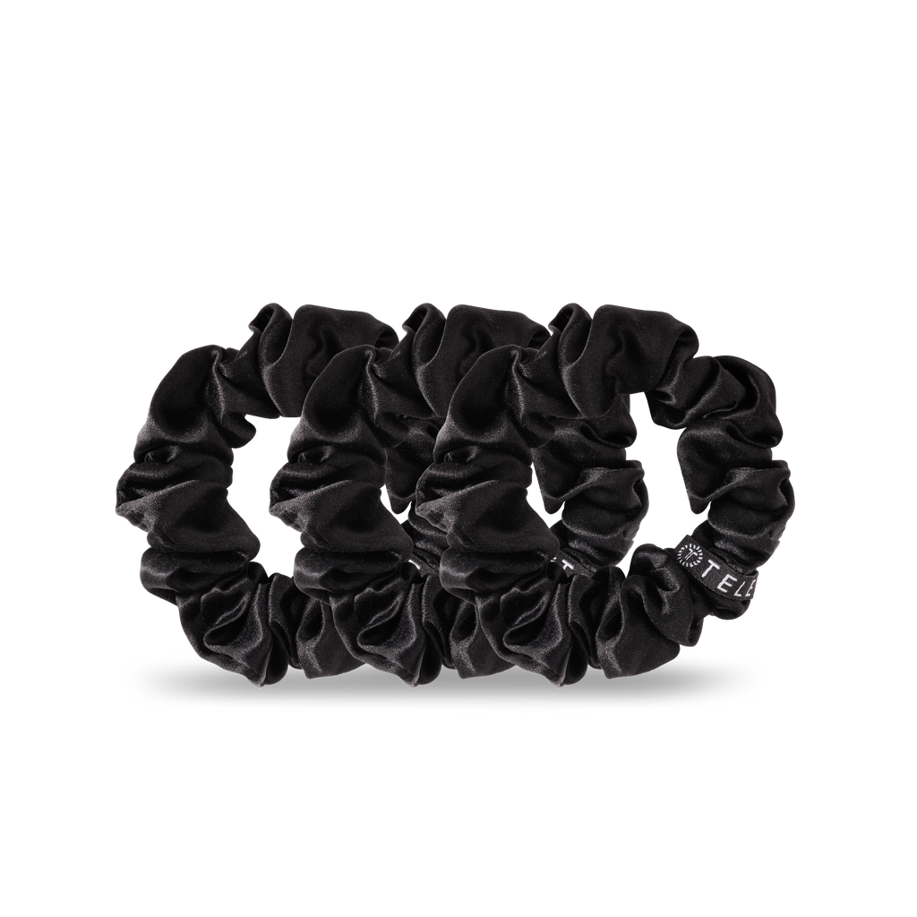 Silk Hair Scrunchie | Large | Jet Black