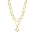 Layered Quatrefoil Necklace