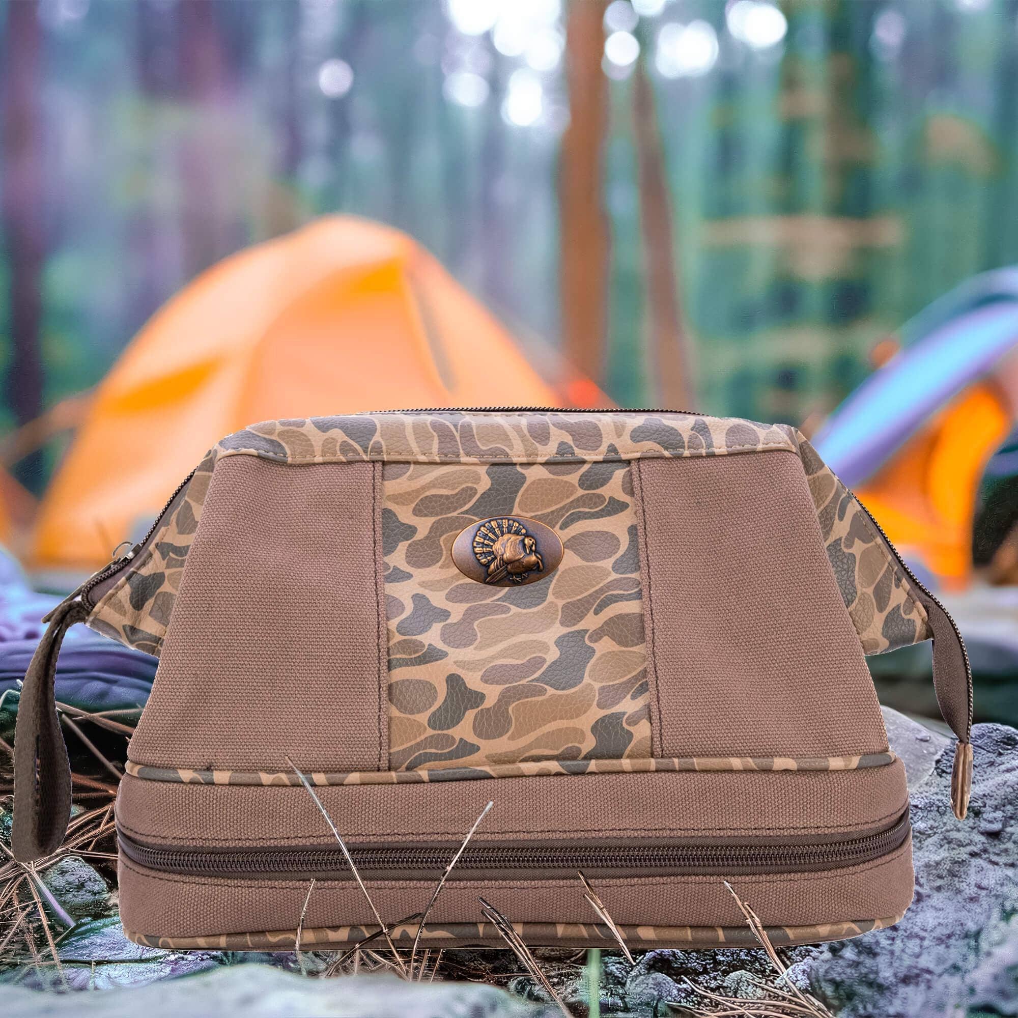 Turkey Brown Canvas Toiletry Bag