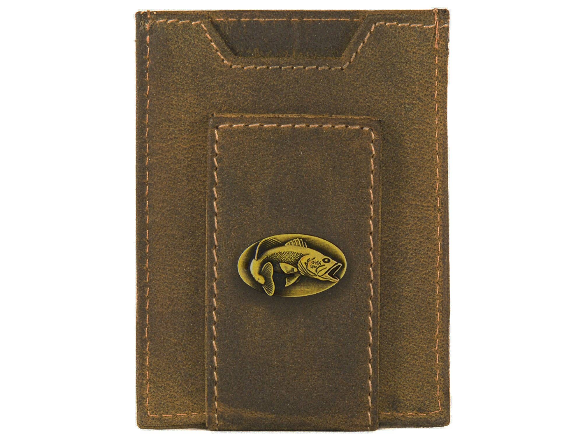 Bass Vintage Leather Magnetic Pocket Wallet