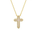 Feel the Faith Shell Pavé Cross Necklace