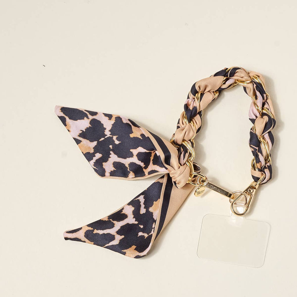 Call Me Later Phone Scarf | Cheetah