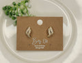Cz Classy Wave Post Earring