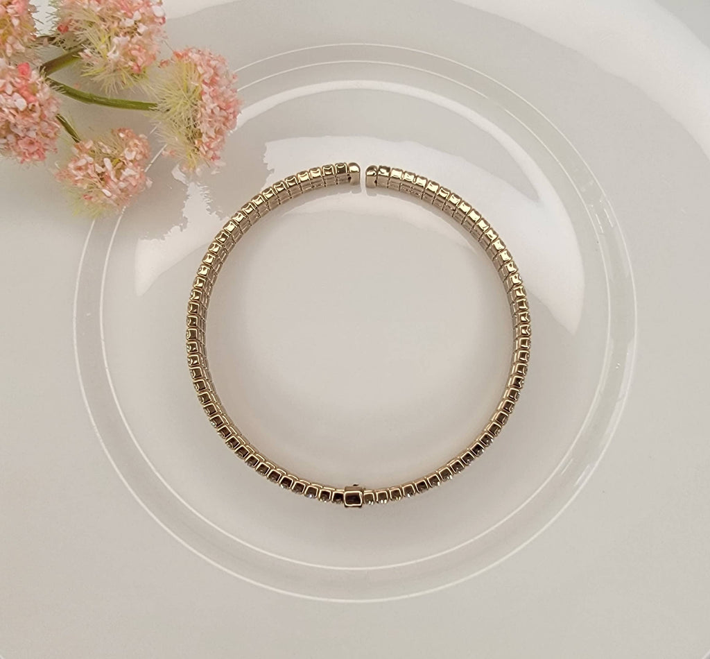 Triple Layer Rhinestone Bracelet