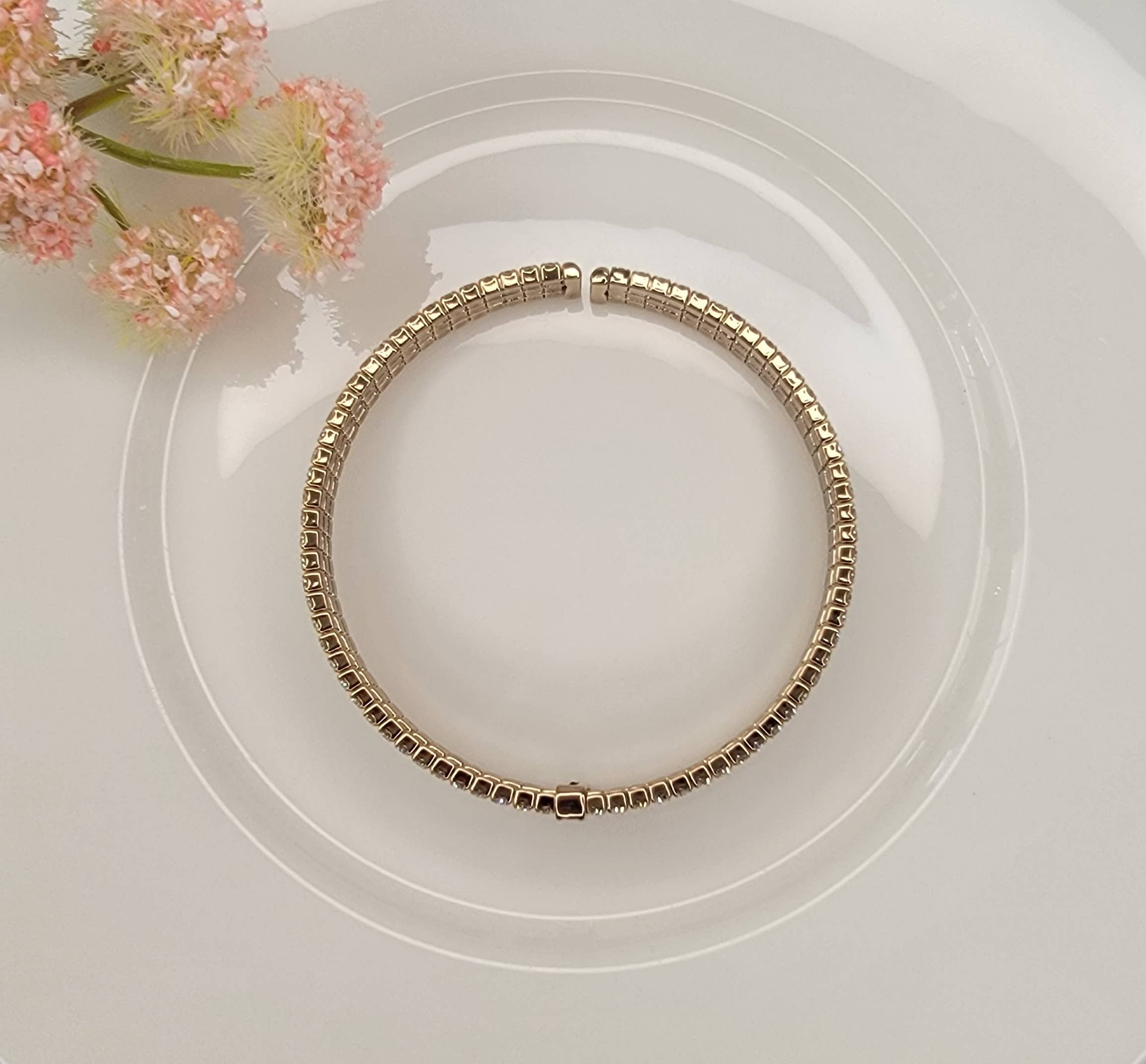 Triple Layer Rhinestone Bracelet