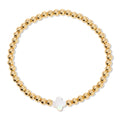 4mm Gold Beaded Bracelet