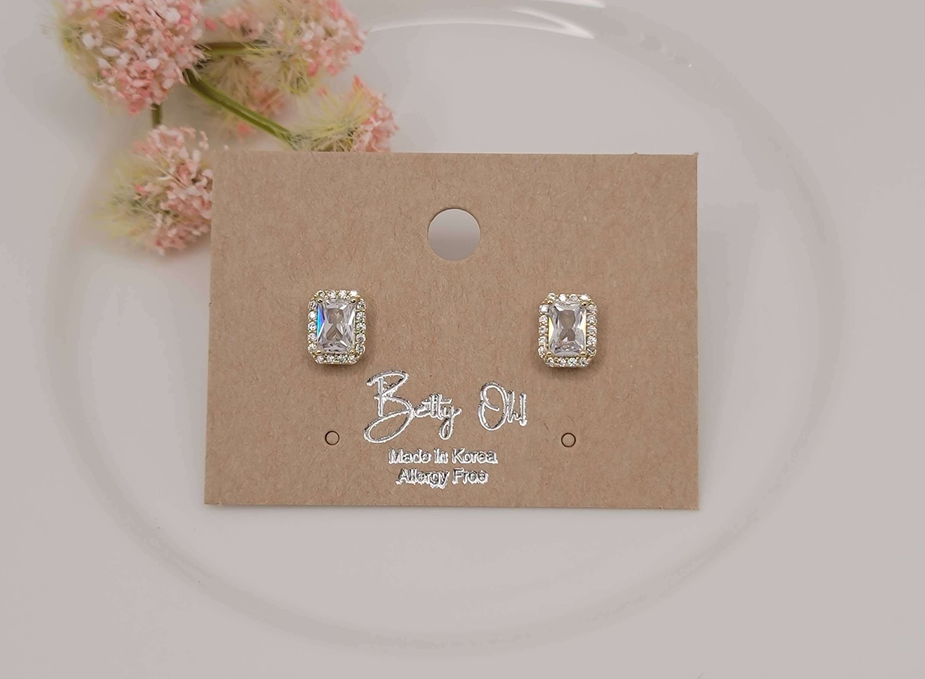 Small Rectangle Post Earring
