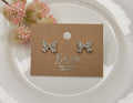 Small Bow Crystal Earrings