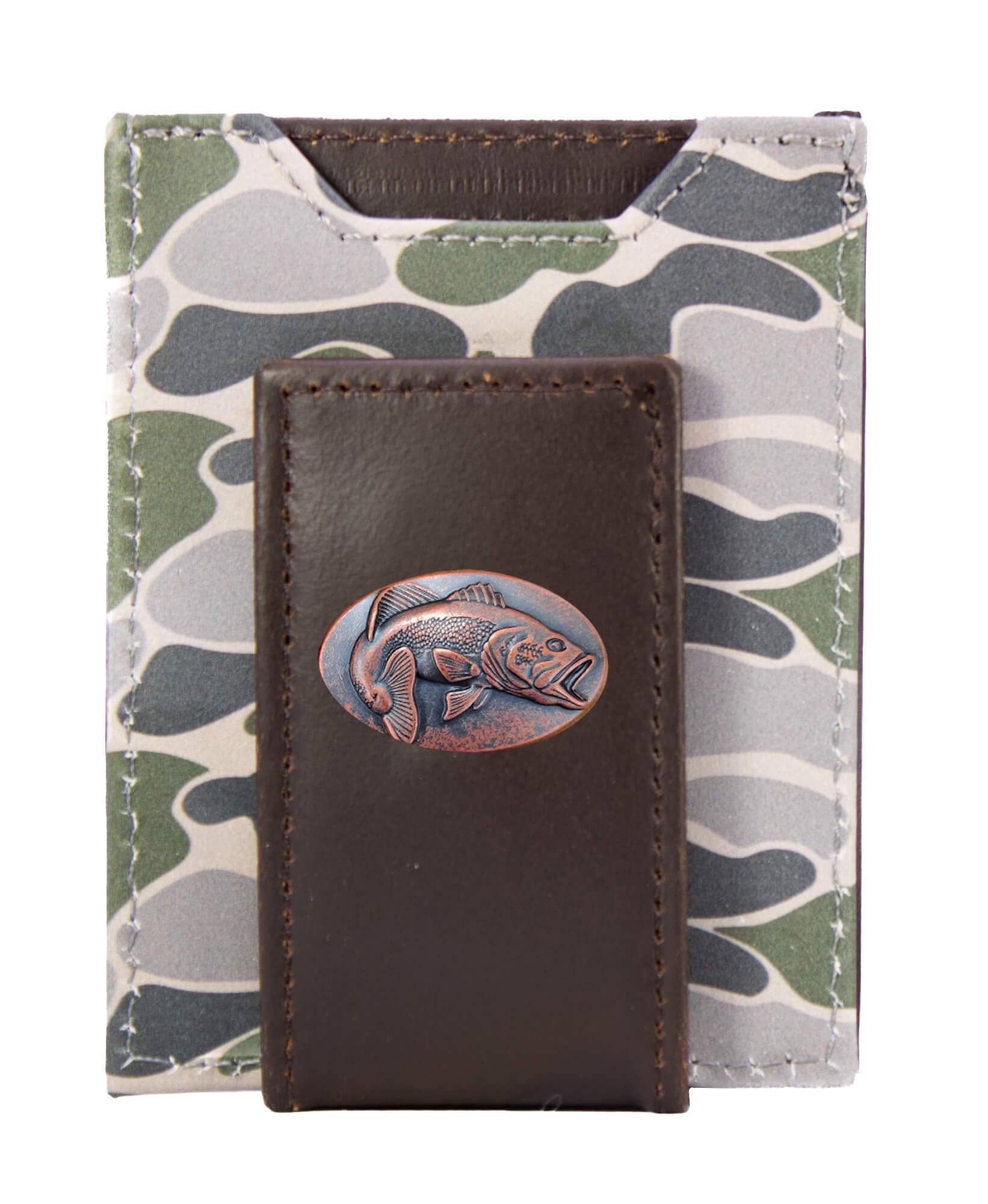 Bass Men's Magnetic Pocket Camo Wallet