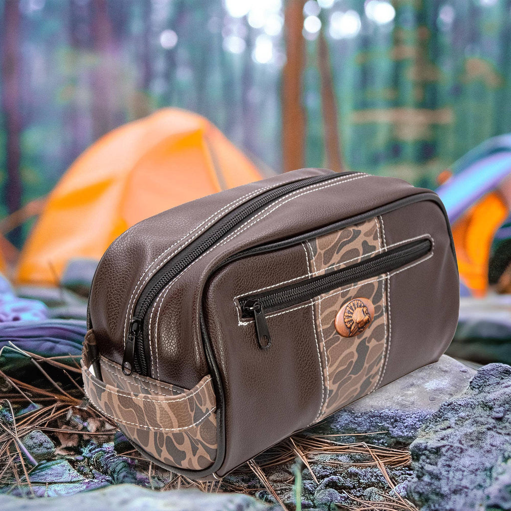 Turkey Brown Pebble Toiletry Dopp Bag