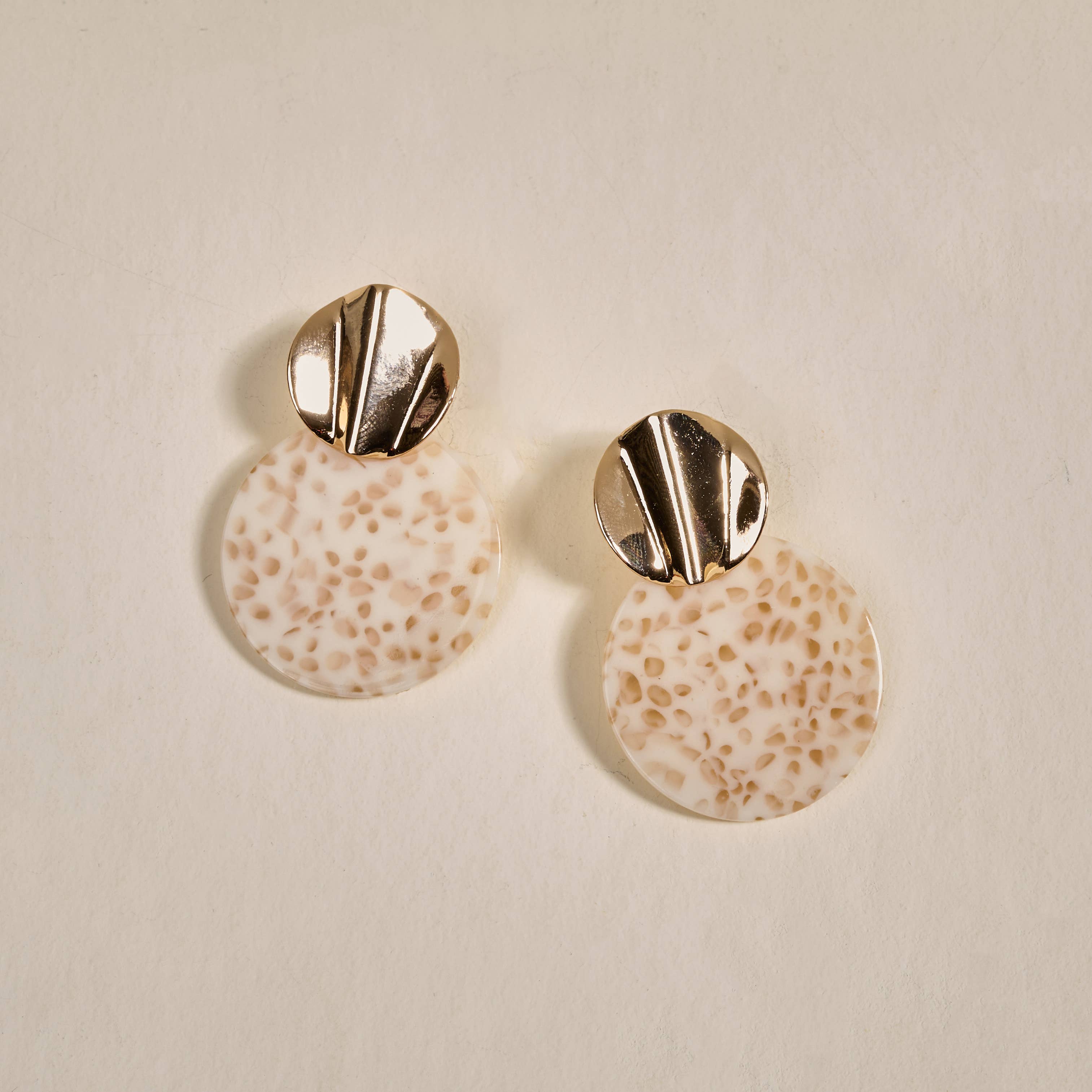 Marble Muse Earrings–Toffee Glow