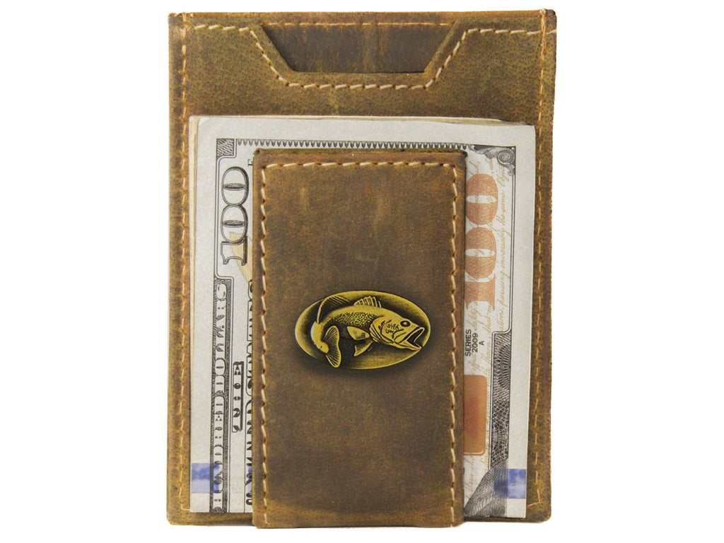 Bass Vintage Leather Magnetic Pocket Wallet