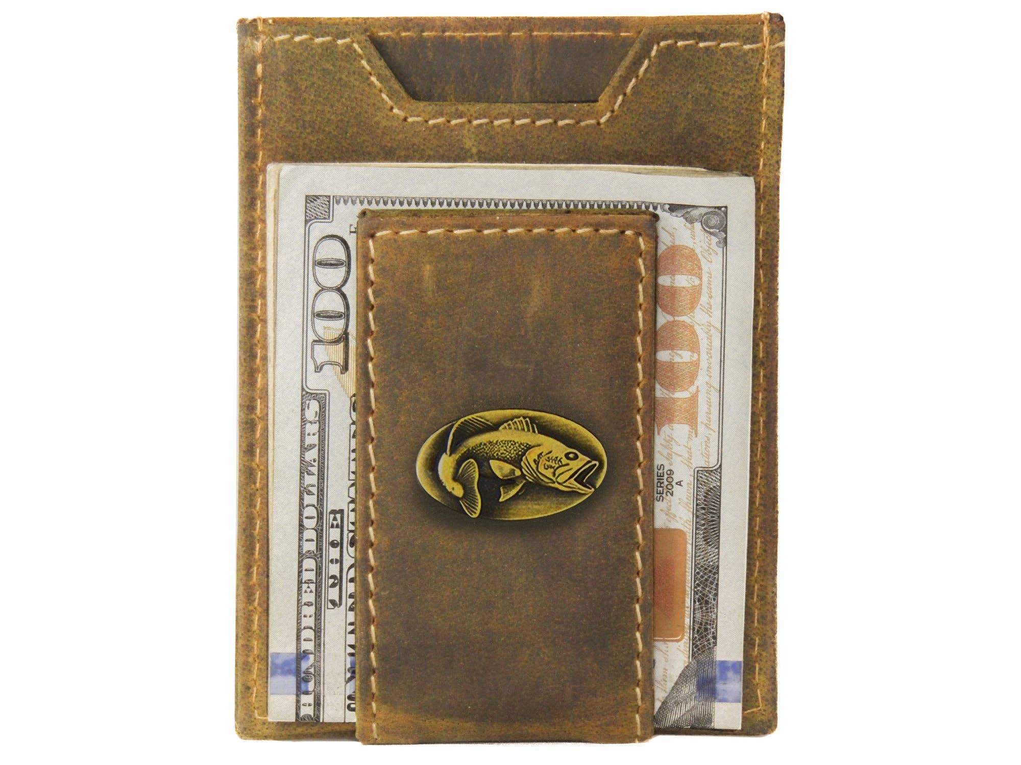 Bass Vintage Leather Magnetic Pocket Wallet