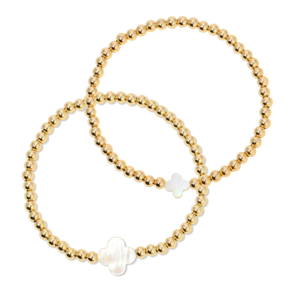 4mm Gold Beaded Bracelet
