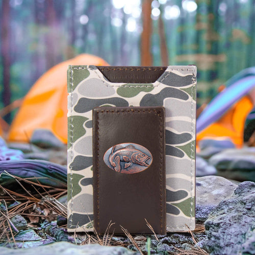 Bass Men's Magnetic Pocket Camo Wallet